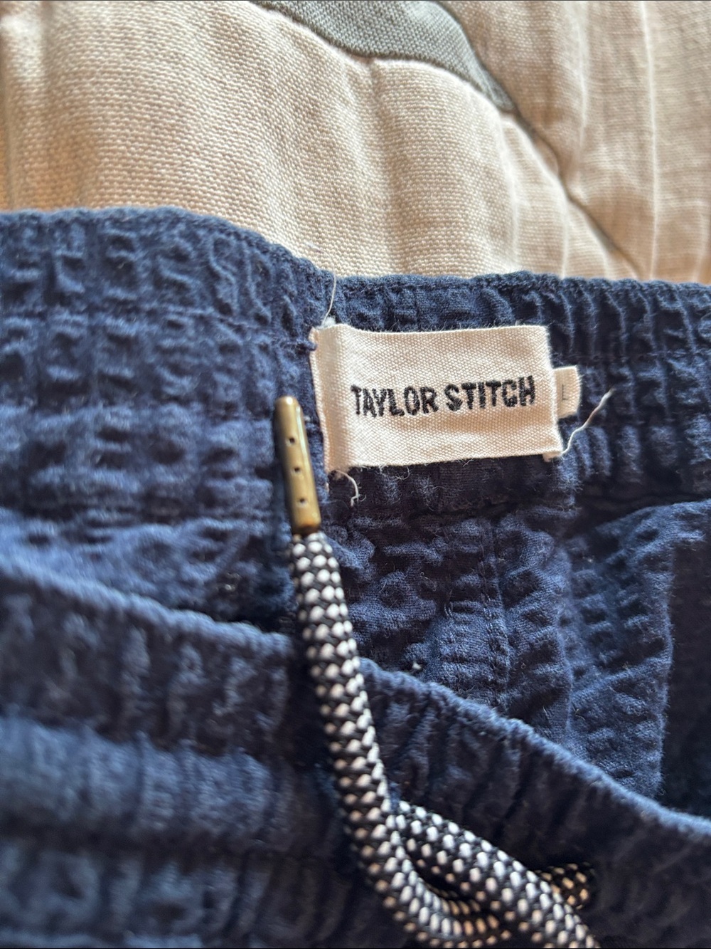 Taylor Stitch Navy apres pant Joggers large - Picture 2 of 4